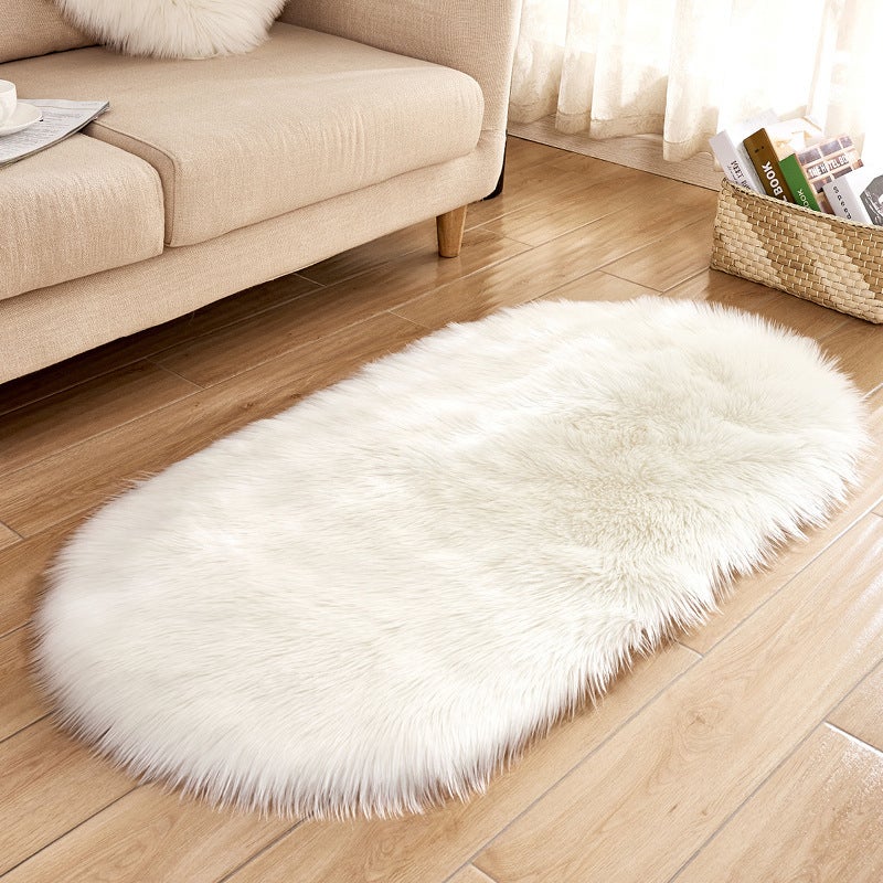 Tapis de salon, chambre,Tapis en peau de mouton 60 x 90 cm Mélange de