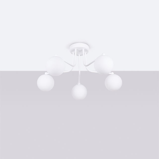 Żyrandol BEALY 5 biały LED 4000K - 58x64x29cm Sollux