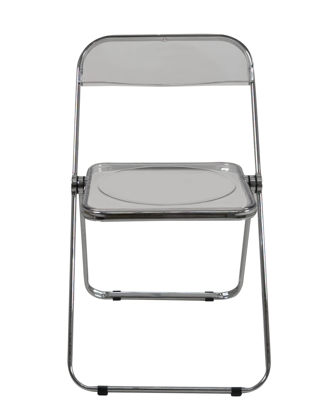 Lot 4 chaises pliantes transparentes chrome rétro vintage RAMA (Transparent) - 2