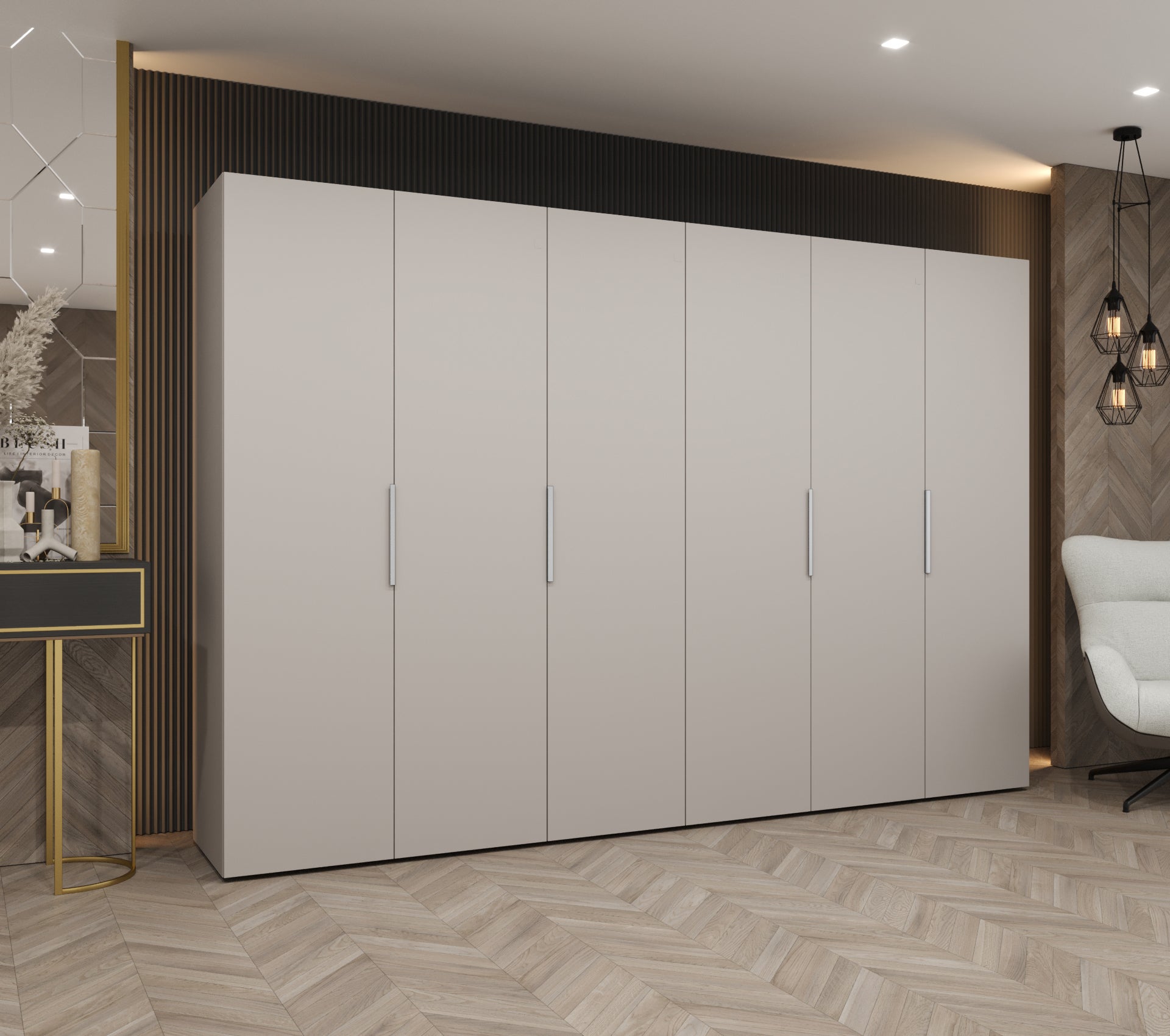 Szafa uchylna otwierana Marbella 1 300 x 52 x 202 cm kaszmir + u. kaszmir Abiks Meble - 2