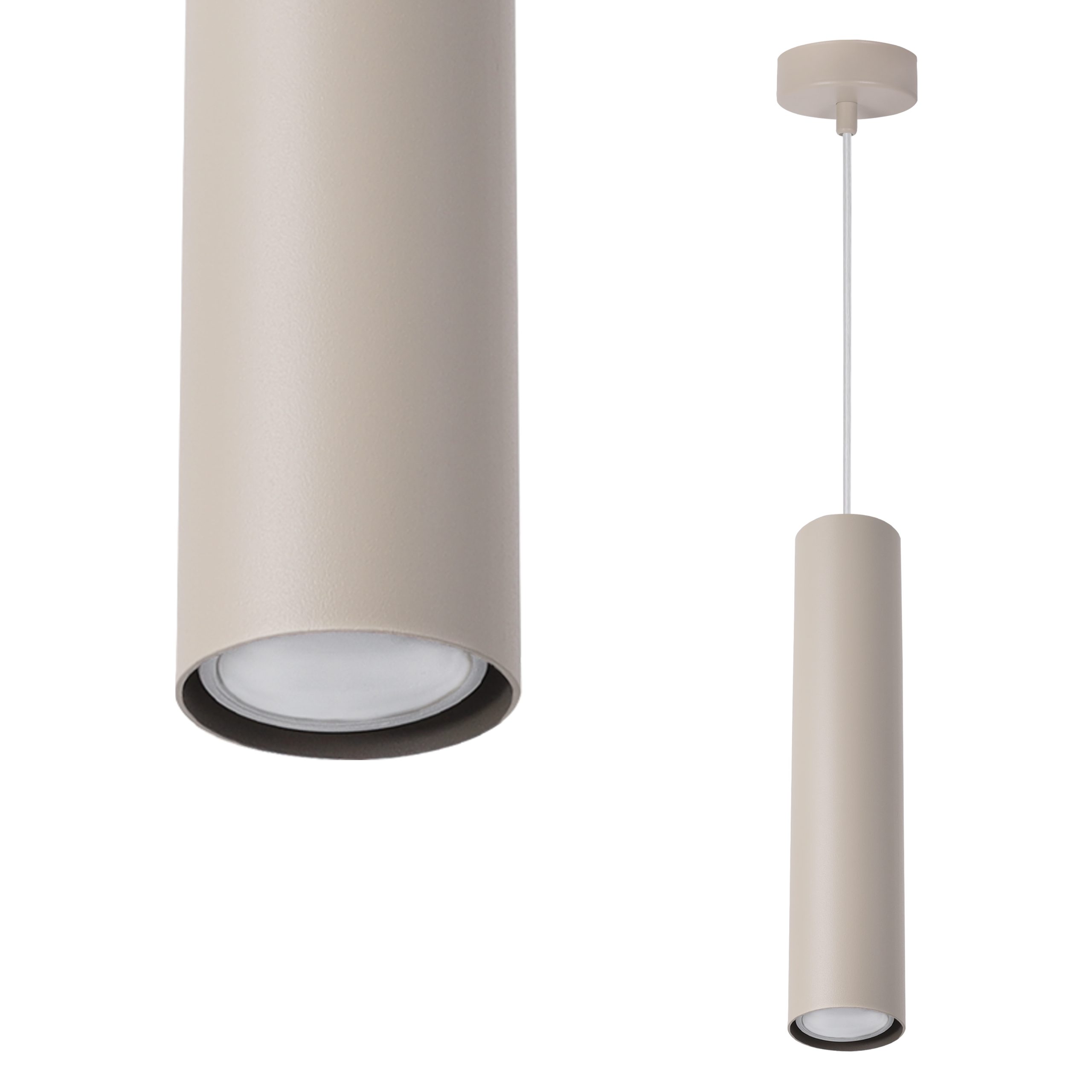 Lampa sufitowa wisząca Tuba glamour 1xGU10 kaszmirowy Light Home LH