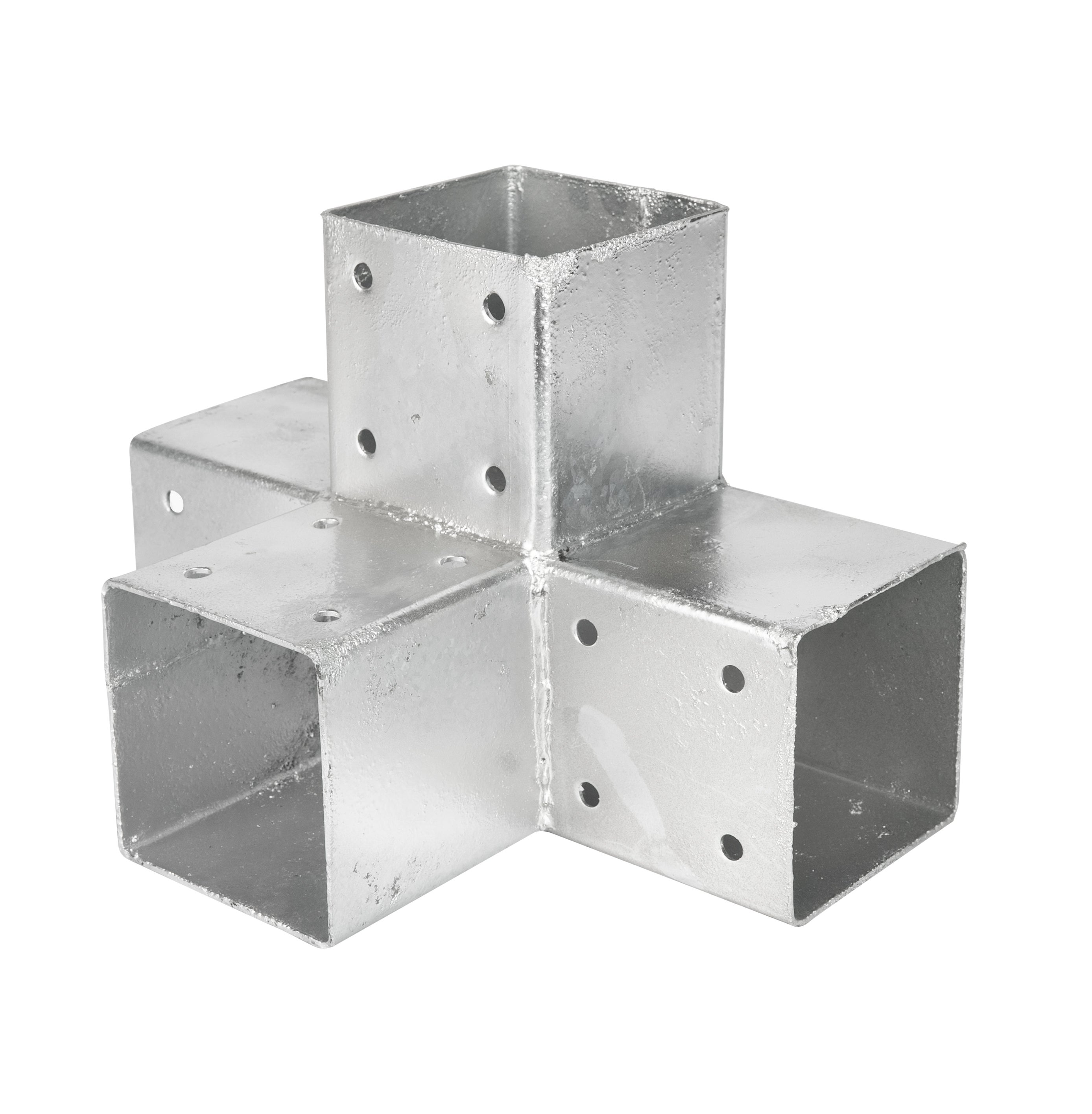 Wovar Connexion d'angle de Pergola avec Mètre pour poteaux 9 x 9 cm Modèle Cube - Par Pièce - 3