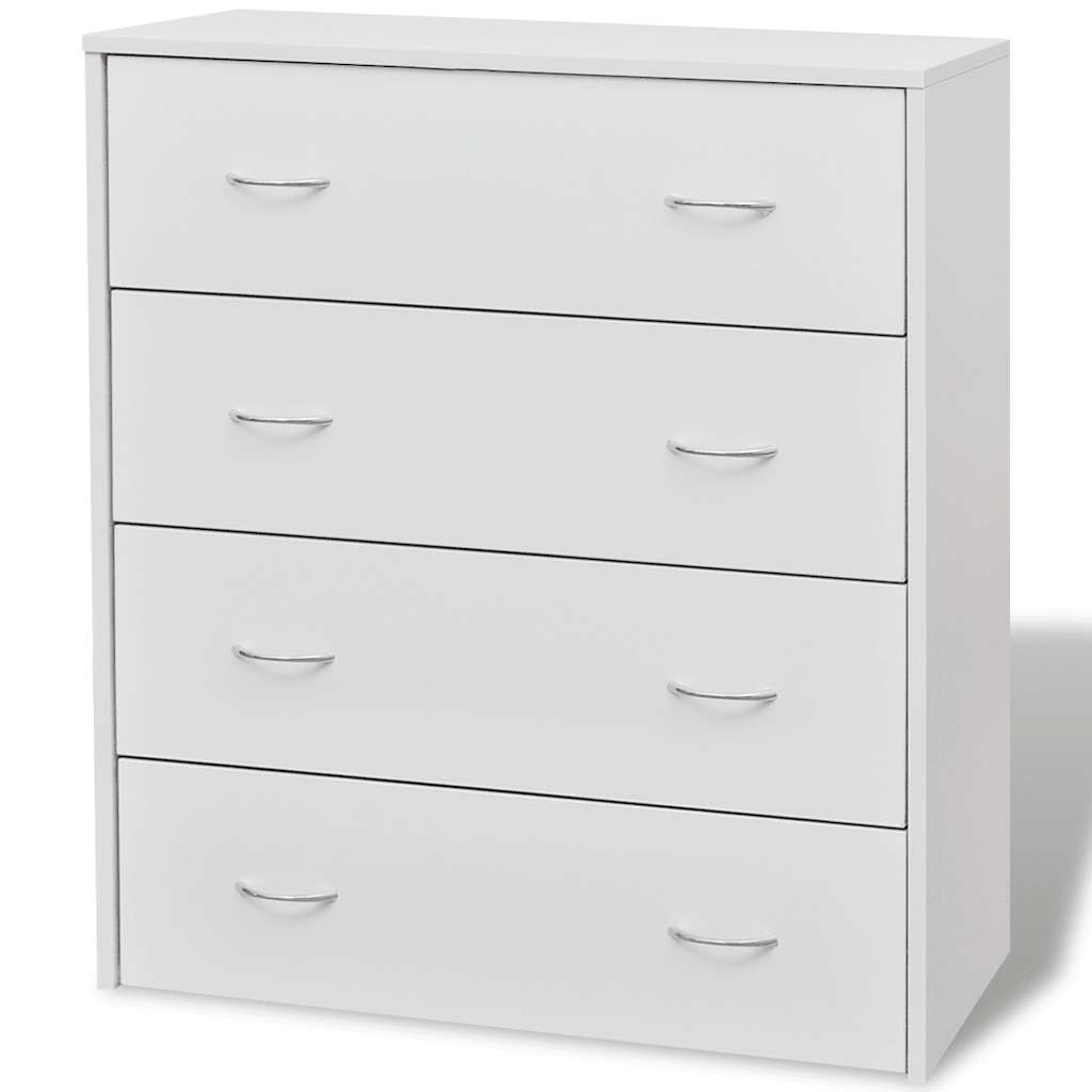 vidaXL Credenza con 4 Cassetti 60x30,5x71 cm Bianca - 3
