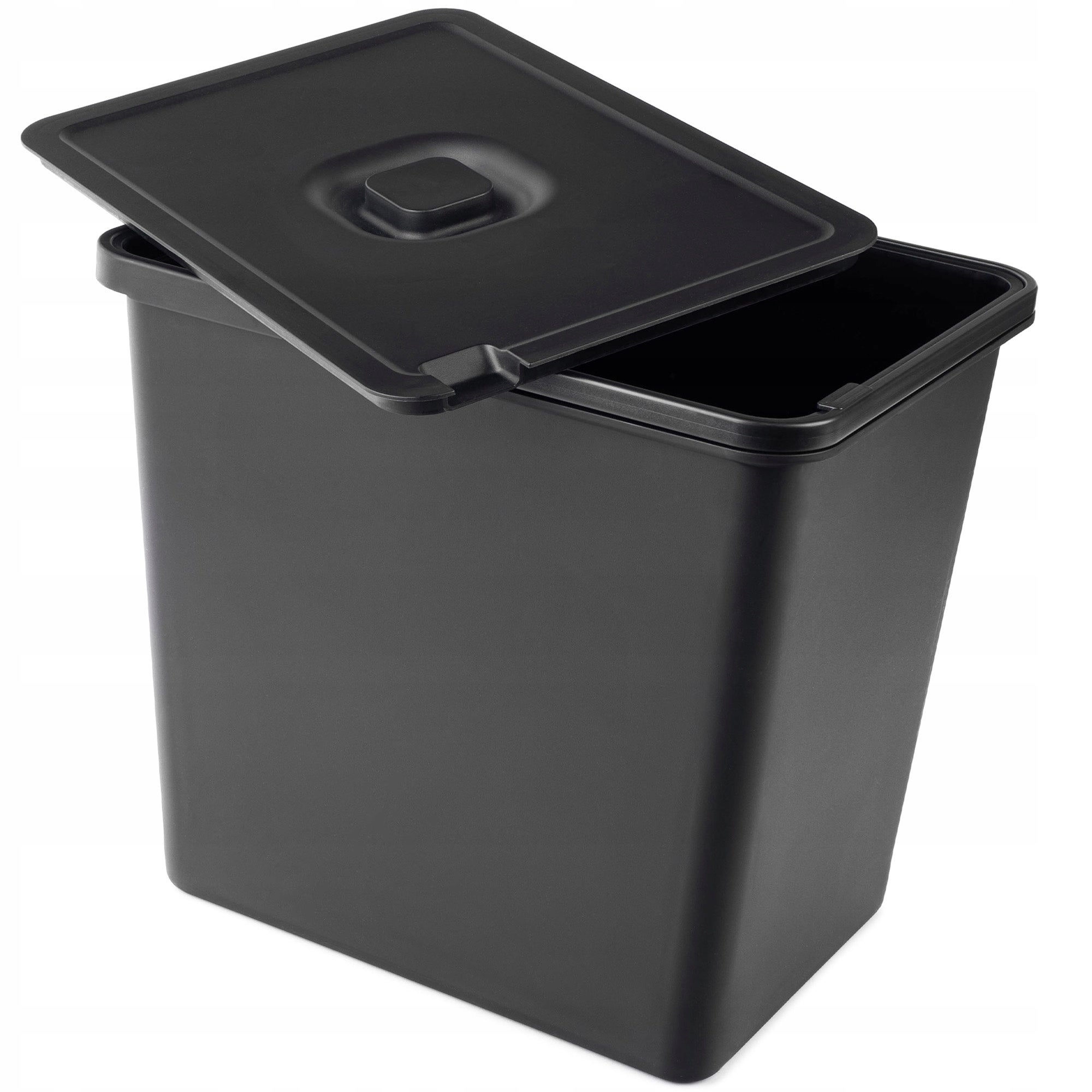 KOSZ NA ŚMIECI DO SEGREGACJI ODPADÓW KUBEŁ DUŻY 23L CZARNY Z POKRYWĄ