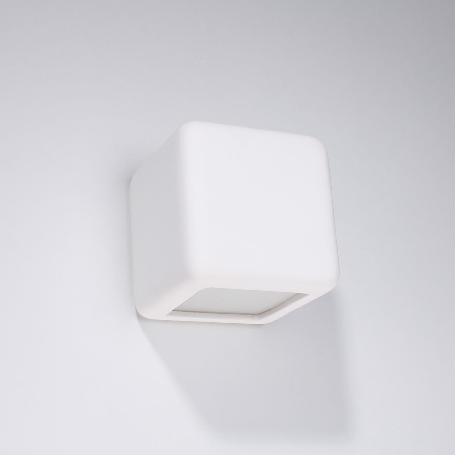 Kinkiet ścienny Nesta biały 1xE27x60W wym: 14 x 14 x 14 cm ceramika / gips IP20 Sollux Lighting