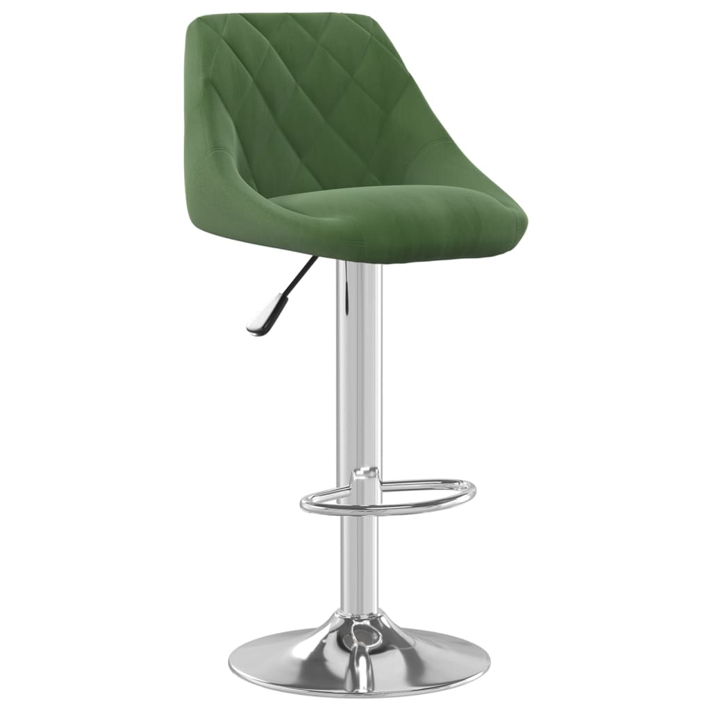 Tabourets de bar lot de 2 vert foncé velours - COMFORTXL - 2