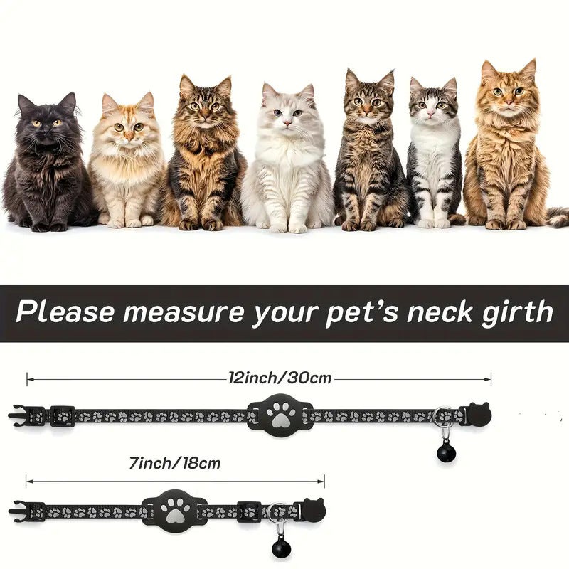 Coleira GPS para gatos, localizador GPS para gatos, sem assinatura mensal, sem cartão SIM (coleira + localizador, cor preta) - 5