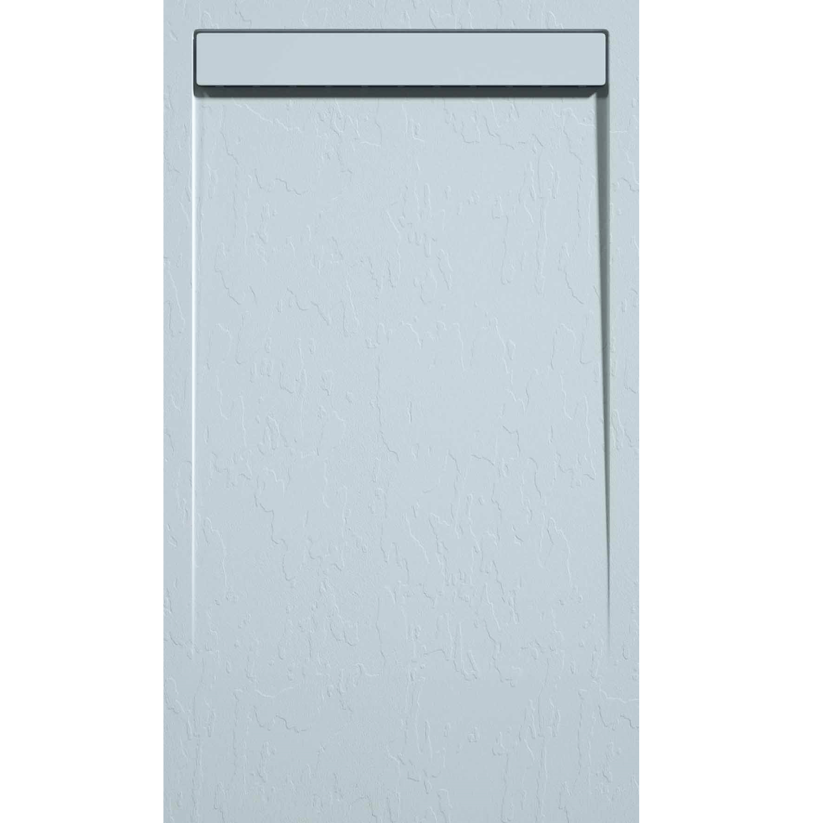 Receveur de douche 70x100 cm extra plat CLEVER en résine surface ardoisée gris cendre - 2