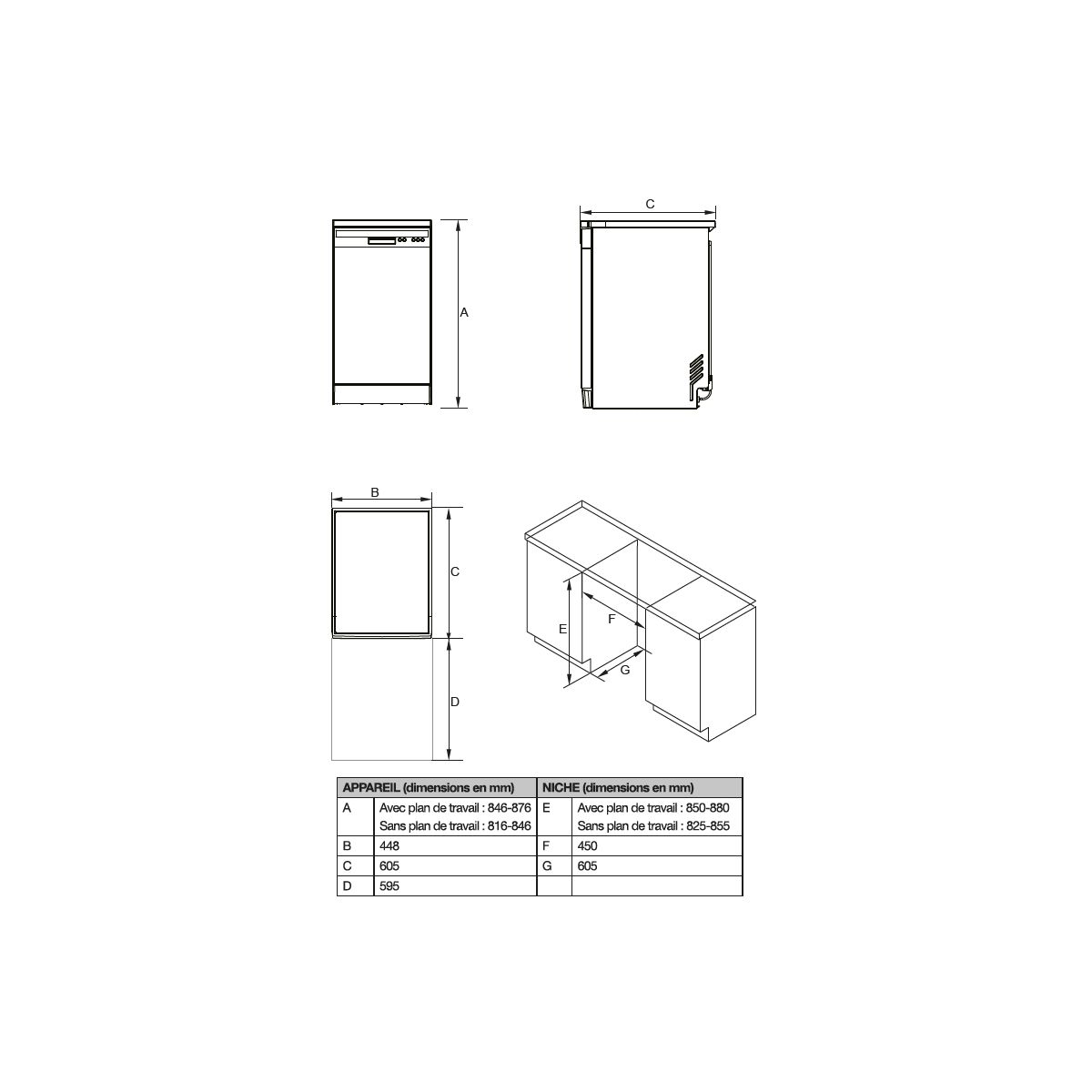 Lave vaisselle 45 cm LISTO LLVS46DW - 2