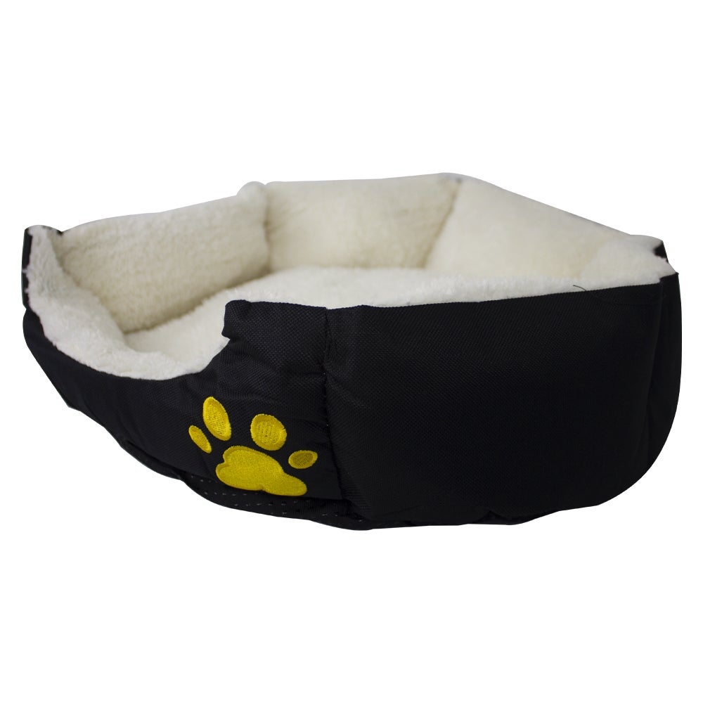 Mobiclinic, Cama para cães, Pluto, Cama para cães média, Macia, Cama para gatos, Base antiderrapante, Tamanho L, Preto e bege, Preto e bege - 2
