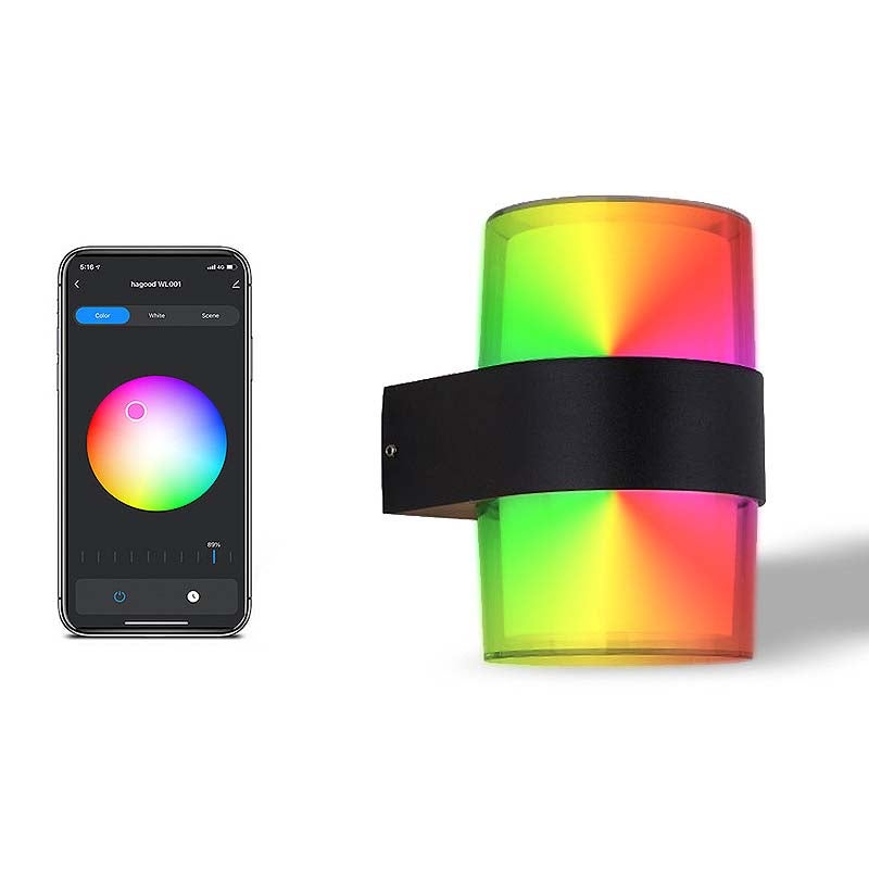 1szt Outdoor Waterproof WiFi Smart LED Tuya App Remote Control RGB + Ciepłe światło do sypialni Salon Nowoczesna dekoracja