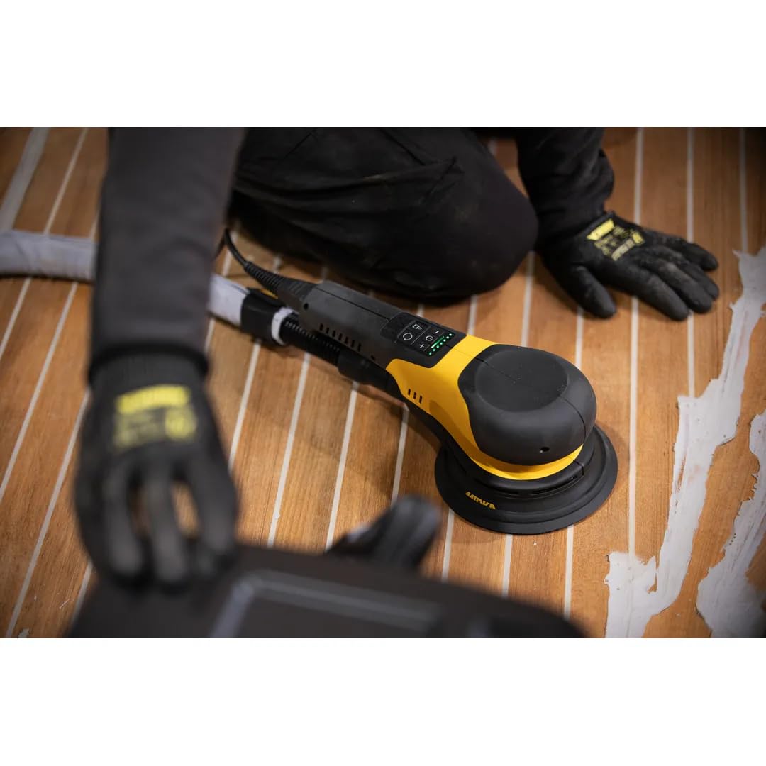 Mirka DEROS RS 600, ponceuse rotative Ø150 mm en coffret, 750W, 700–2500 rpm, design léger (1,8kg), Bluetooth, pour bois et béton - 7