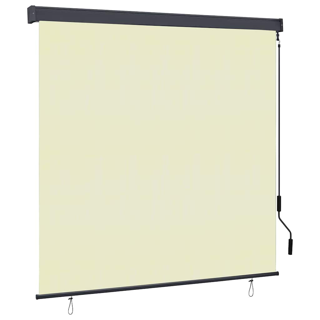 Roleta kremowy 180 x 250 cm Materiał i Aluminium vidaXL