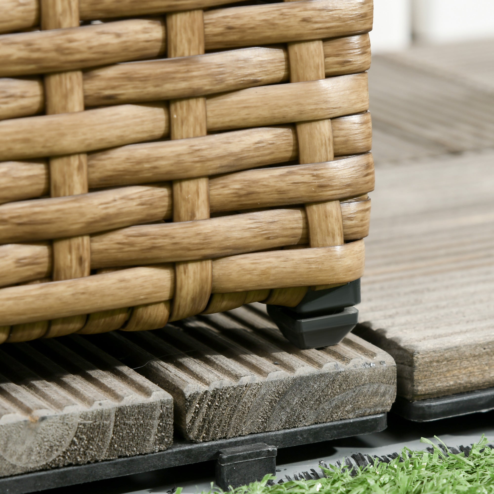Jardinière avec treillis haut dim. 103L x 29l x 103H cm résine - 7