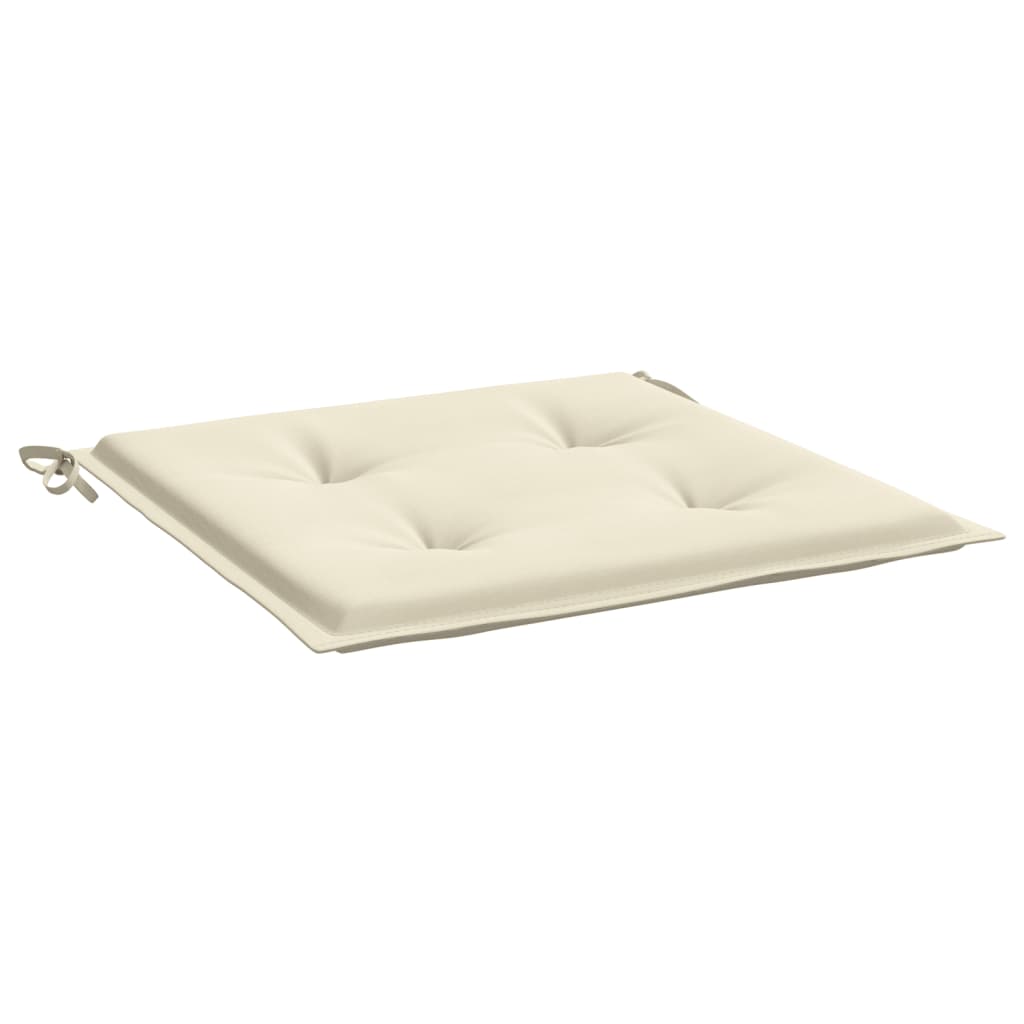 Cojines de silla de jardín 4 uds tela Oxford crema 50x50x4 cm vidaXL - 4