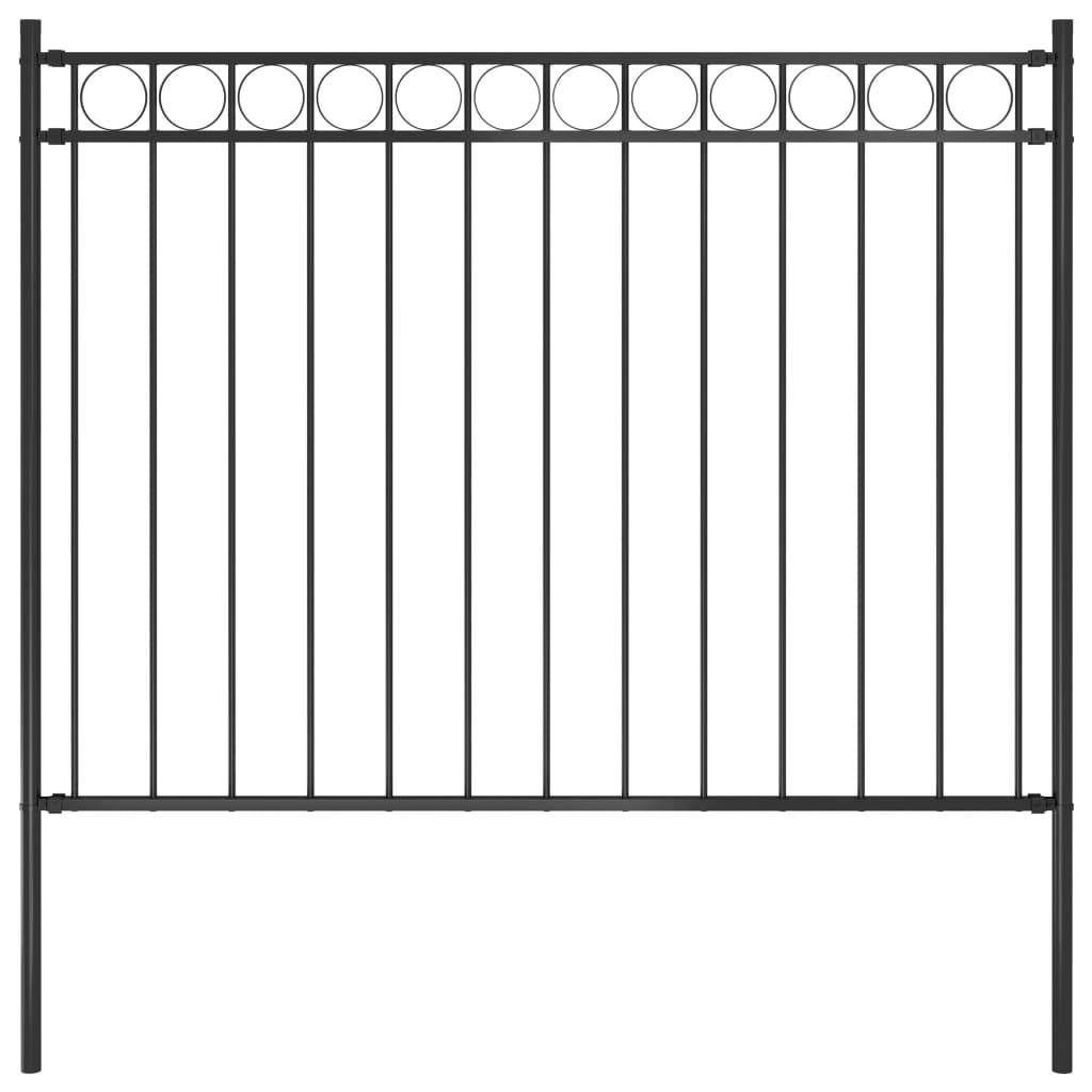 Clôture de jardin Acier 1,7x1,2 m Noir CFW50743 - 2