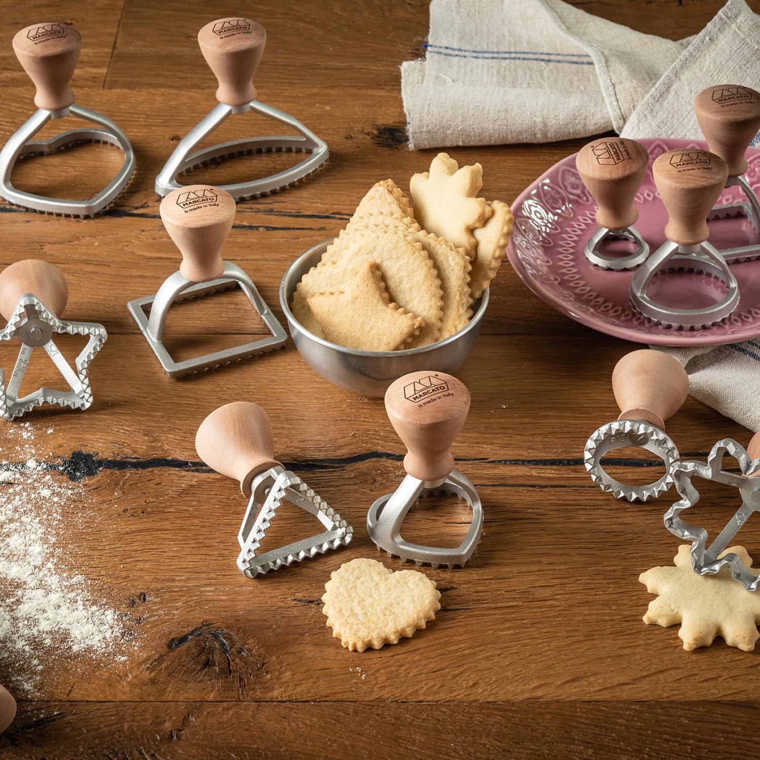 Marcato SC-KIT01-CLS Kit Stampini Raviolè, per Ravioli e Biscotti