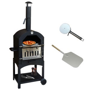 Forno Per Pizza Pizzello A Legna - 2 Strati, Con Pietra Per Pizza, Griglia BBQ, 40.6cm, Per Esterno - Foto 14