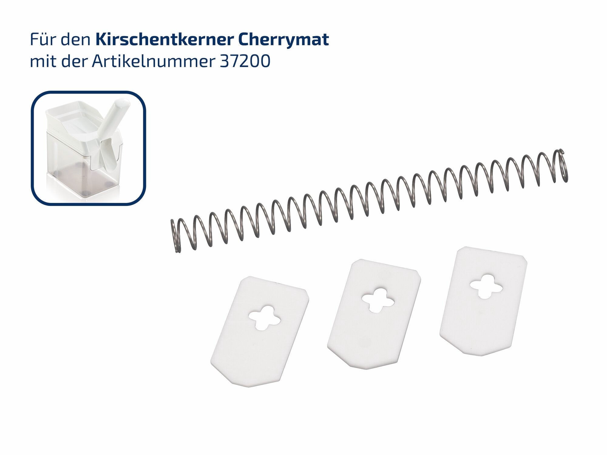 Leifheit 37202&nbsp;: 3 patins en caoutchouc et ressort pour tapis de sol Leifheit Cherrymat - 3