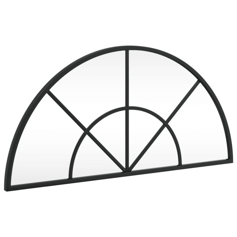 Miroir mural noir 60x30 cm arche fer - 2