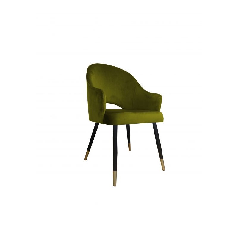 Krzesło JENISEJ BL VELVET GOLD oliwkowe