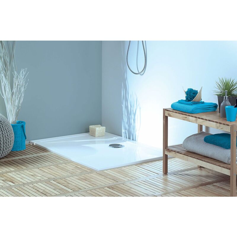 726213003 Bonde de Douche Extra-Plate Dôme ABS, blanc - 5