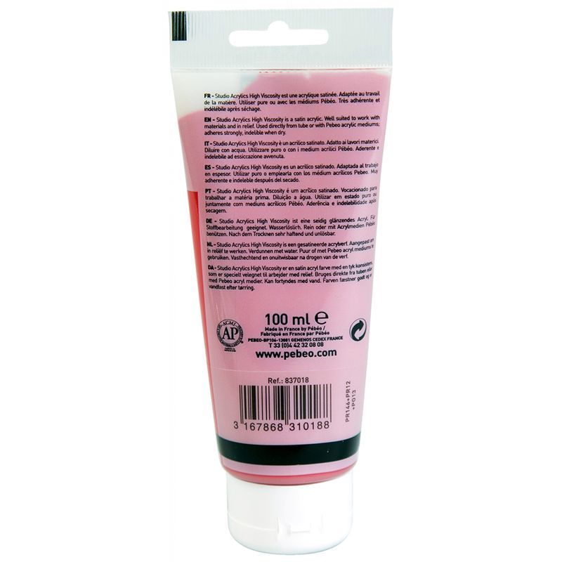 Pittura acrilica trasparente Rosso carminio 100 ml - 2