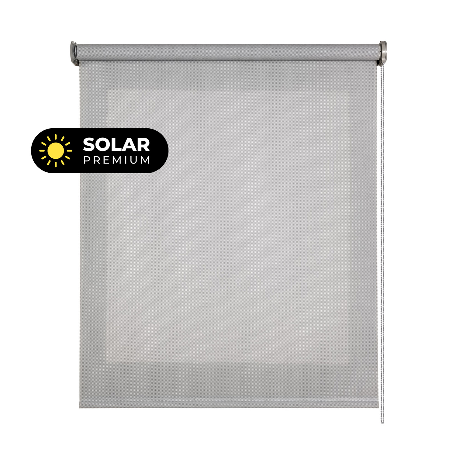 Estores enrollables screen premium con tejido técnico de alta calidad y acabados en aluminio con tubo grueso de 38 mm estor gris 180x180 cm