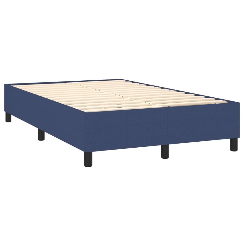 Sommier à lattes de lit avec matelas Bleu 120x200 cm Tissu - 5