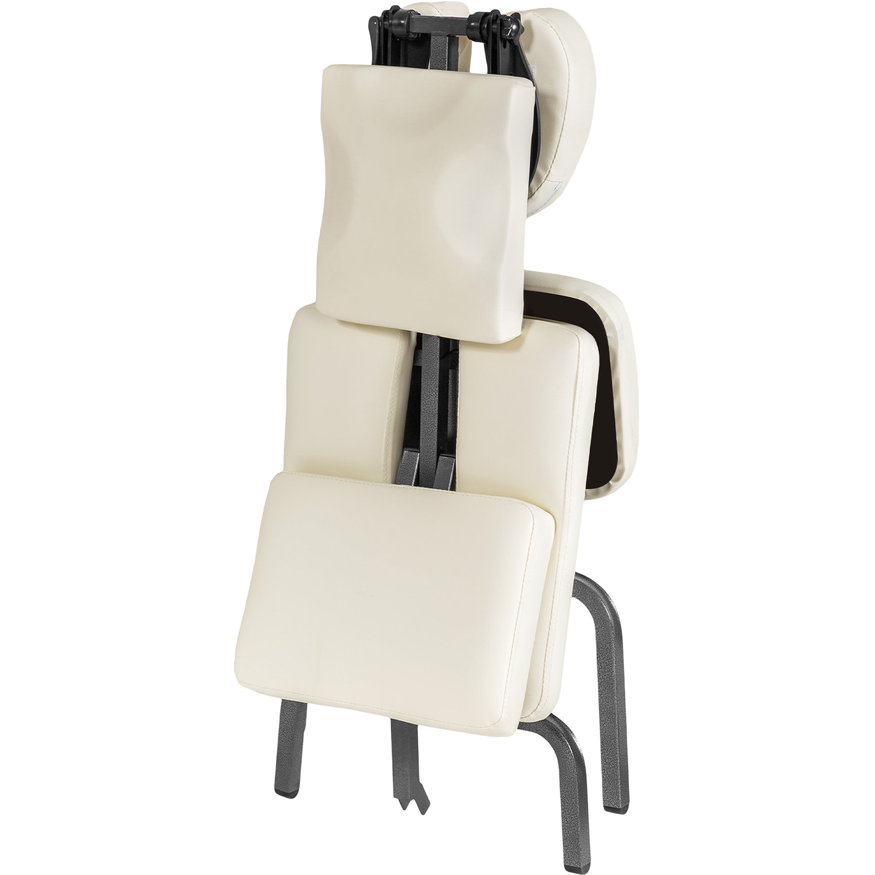 Fauteuil de massage en acier et cuir synthétique avec coussinets réglables pour la tête et le corps TECTAKE - 4