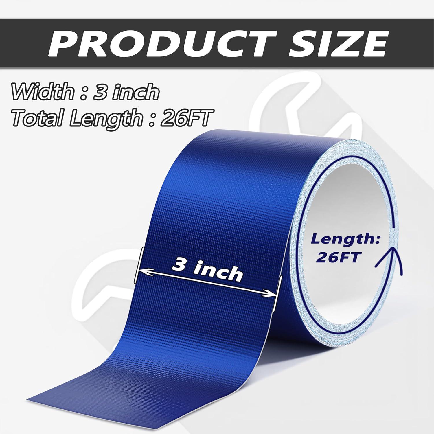 Nastro di riparazione per tendalini per camper, kit di riparazione per tende, kit di riparazione per tende da 7,6 cm x 7,9 m, nastro adesivo - 3