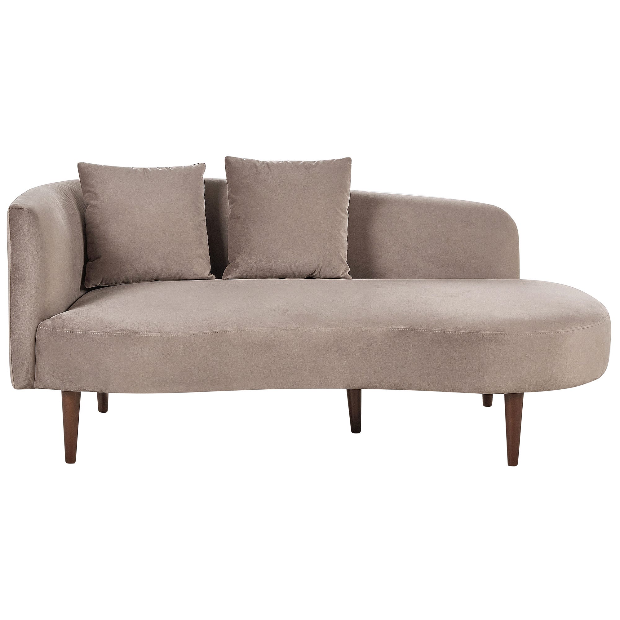 Méridienne côté gauche CHAUMONT Velours Taupe | Leroy Merlin