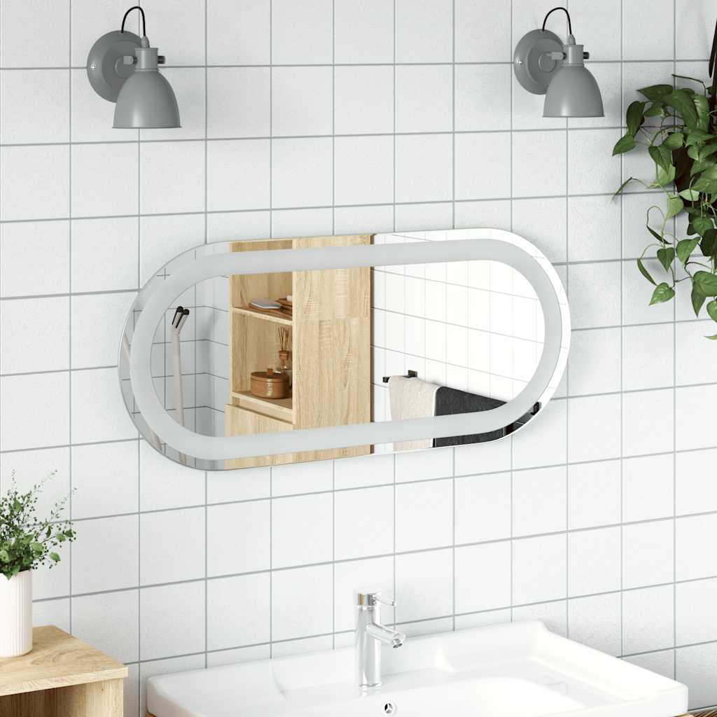 Miroir de salle de bain à LED 70x30 cm ovale | Leroy Merlin