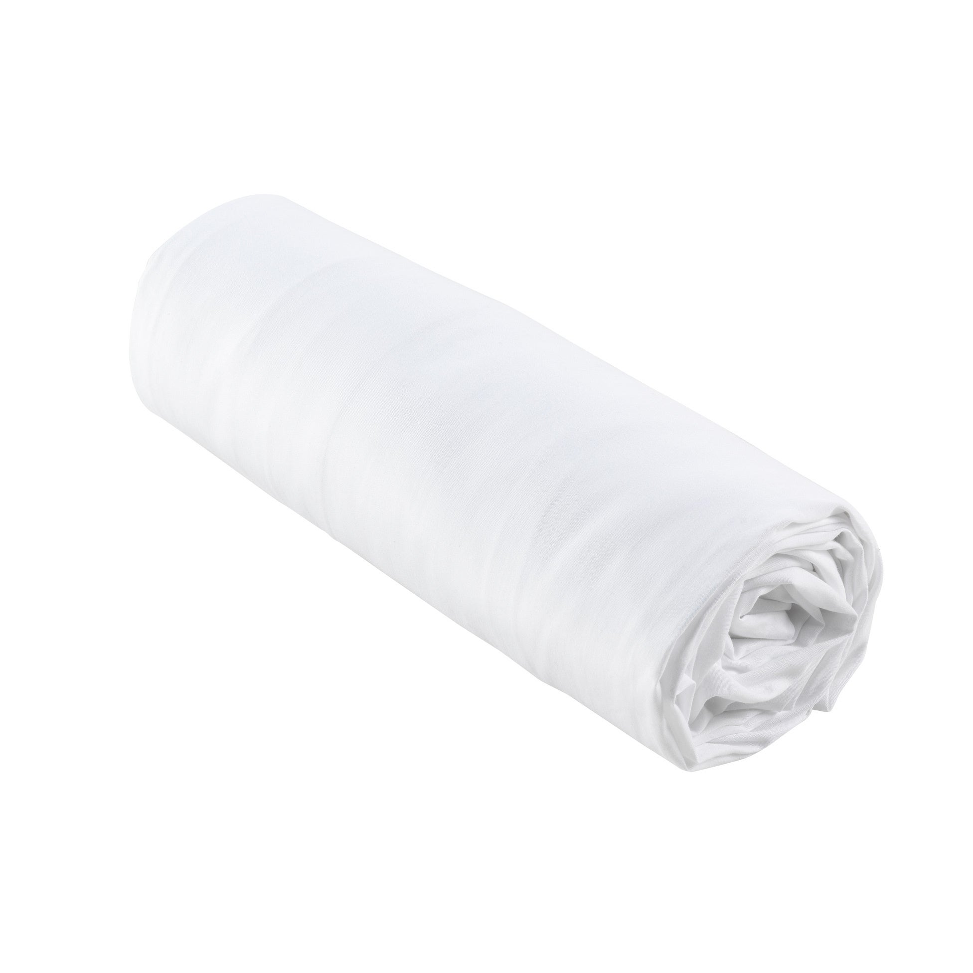 Drap housse 100% percale ultra doux 160 x 200 cm 78 fils bonnet 30 cm Blanc - 3