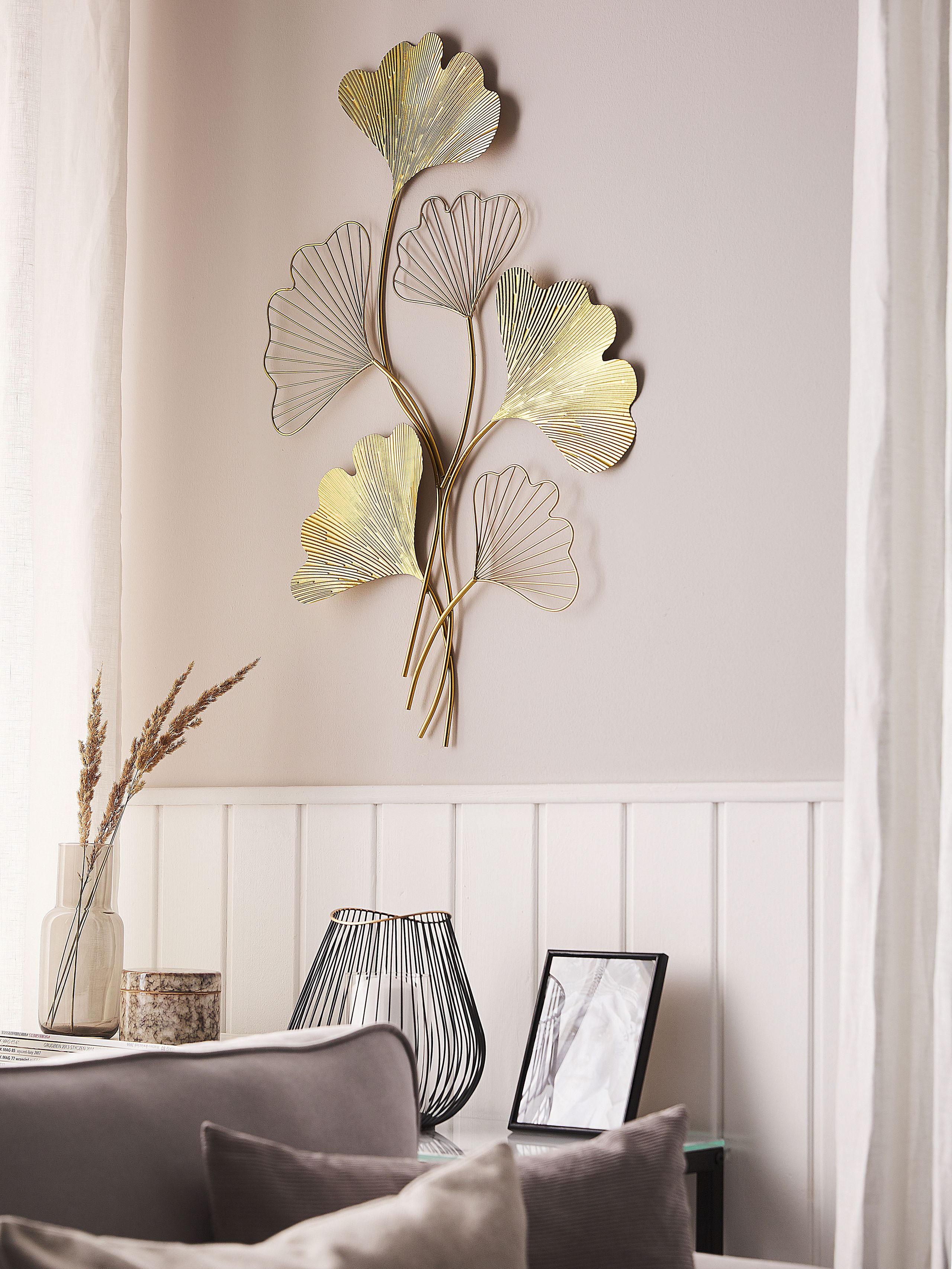 Décoration murale Fleur INDIUM Métal 79 cm Doré - 4