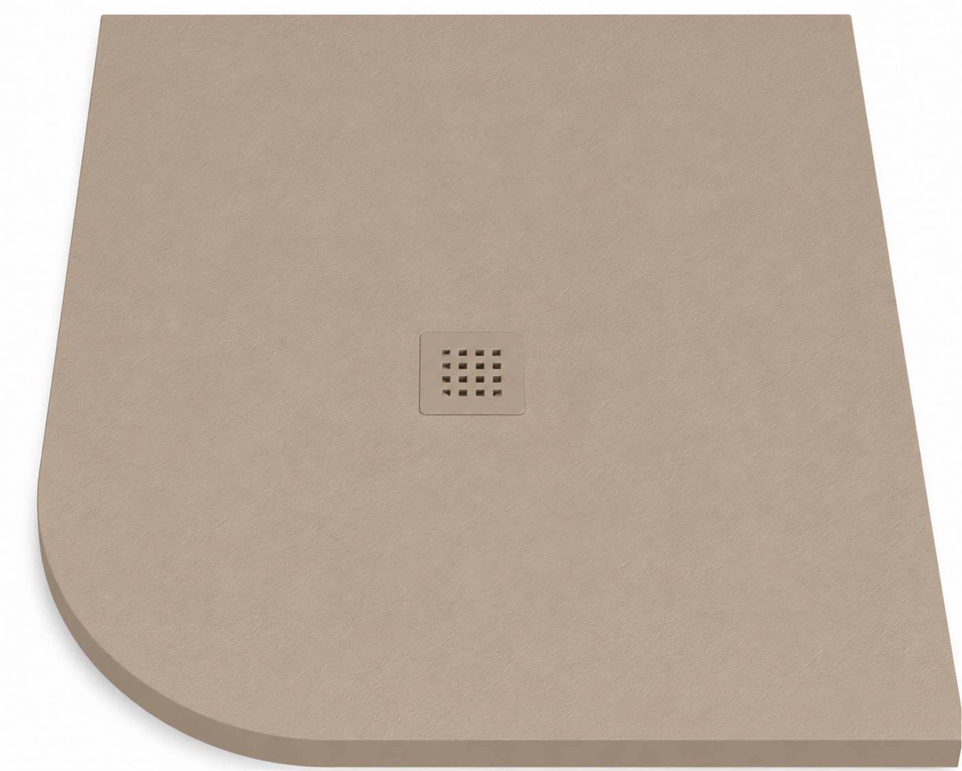 Cădiță de duș semicirculară ROUND 80x80 cm Piele grilaj Piele