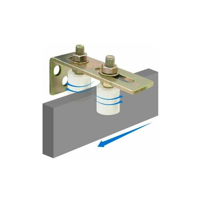 4 Ruote Per Porta Scorrevole Armadio - In Nylon E Acciaio, Con 28 Viti, Scorrevoli E Silenziose - Foto 5