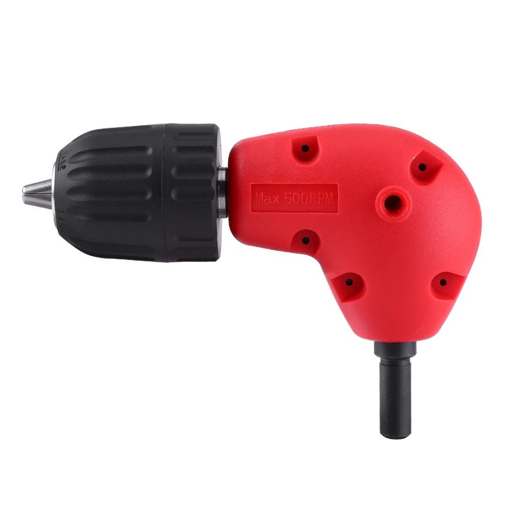 Adapter kątowy 90 stopni do wiertarki elektrycznej, uchwyt bezkluczykowy z trzpieniem okrągłym 9,5 mm