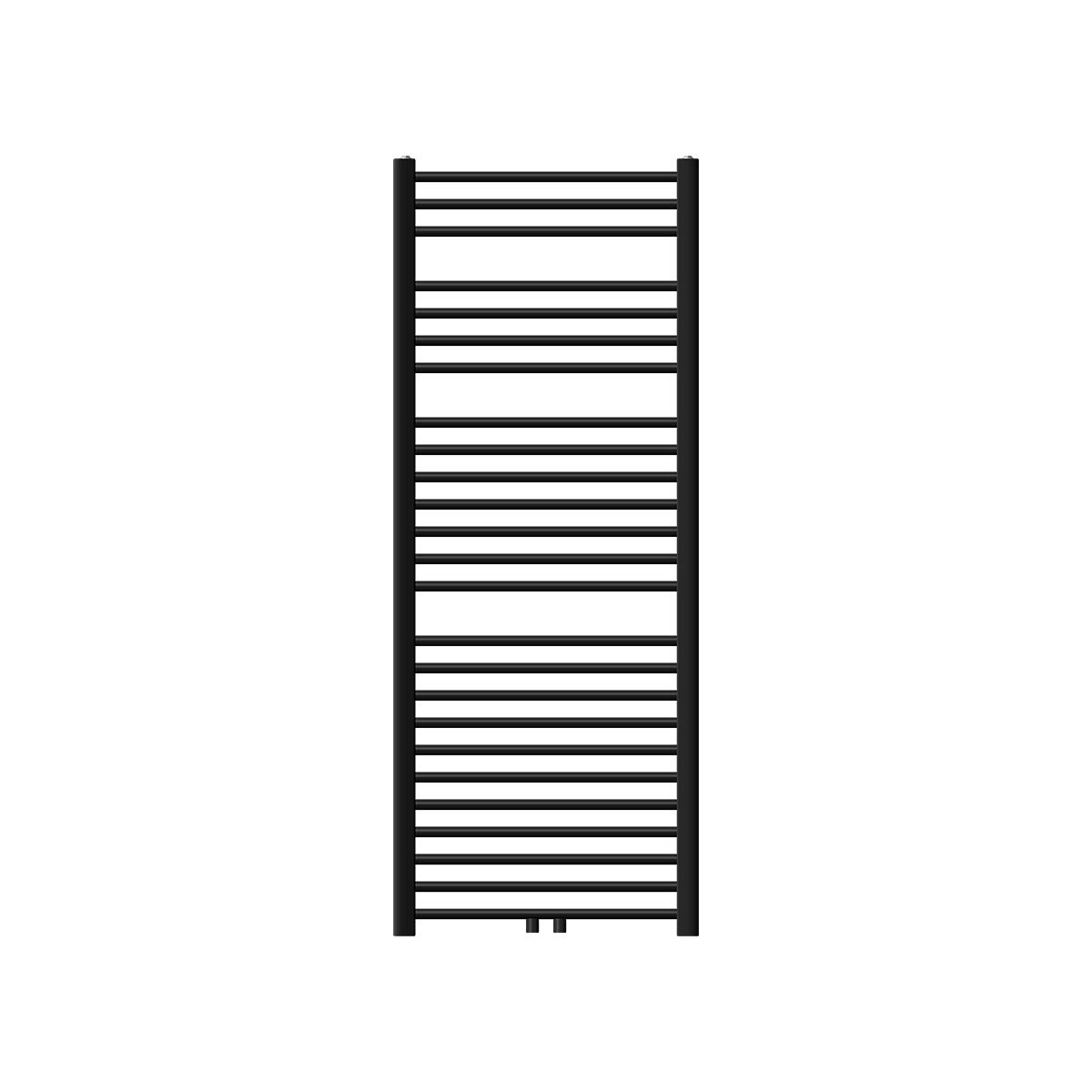 LuxeBath Grzejnik lazienkowy Sahara 600x1500 mm czarny matowy prosty z podlaczeniem srodkowym Grzejnik dekoracyjny Podgrzewacz reczników Suszarka do