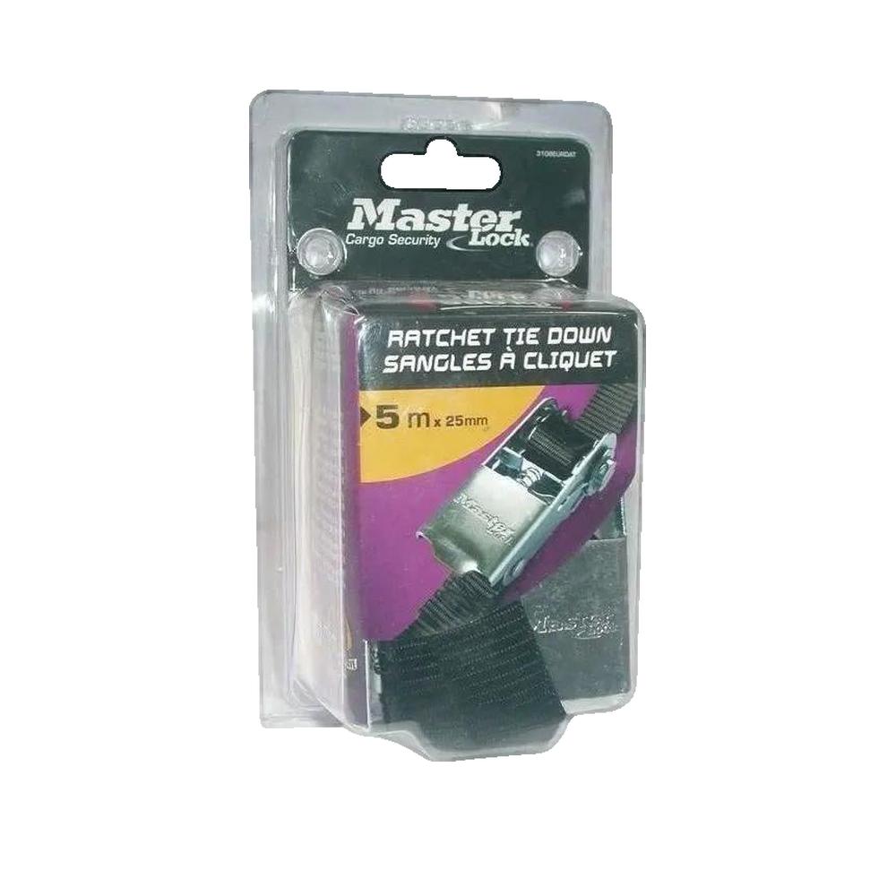 Pas mocujący Master Lock 5 m poliester czarny odporny na UV