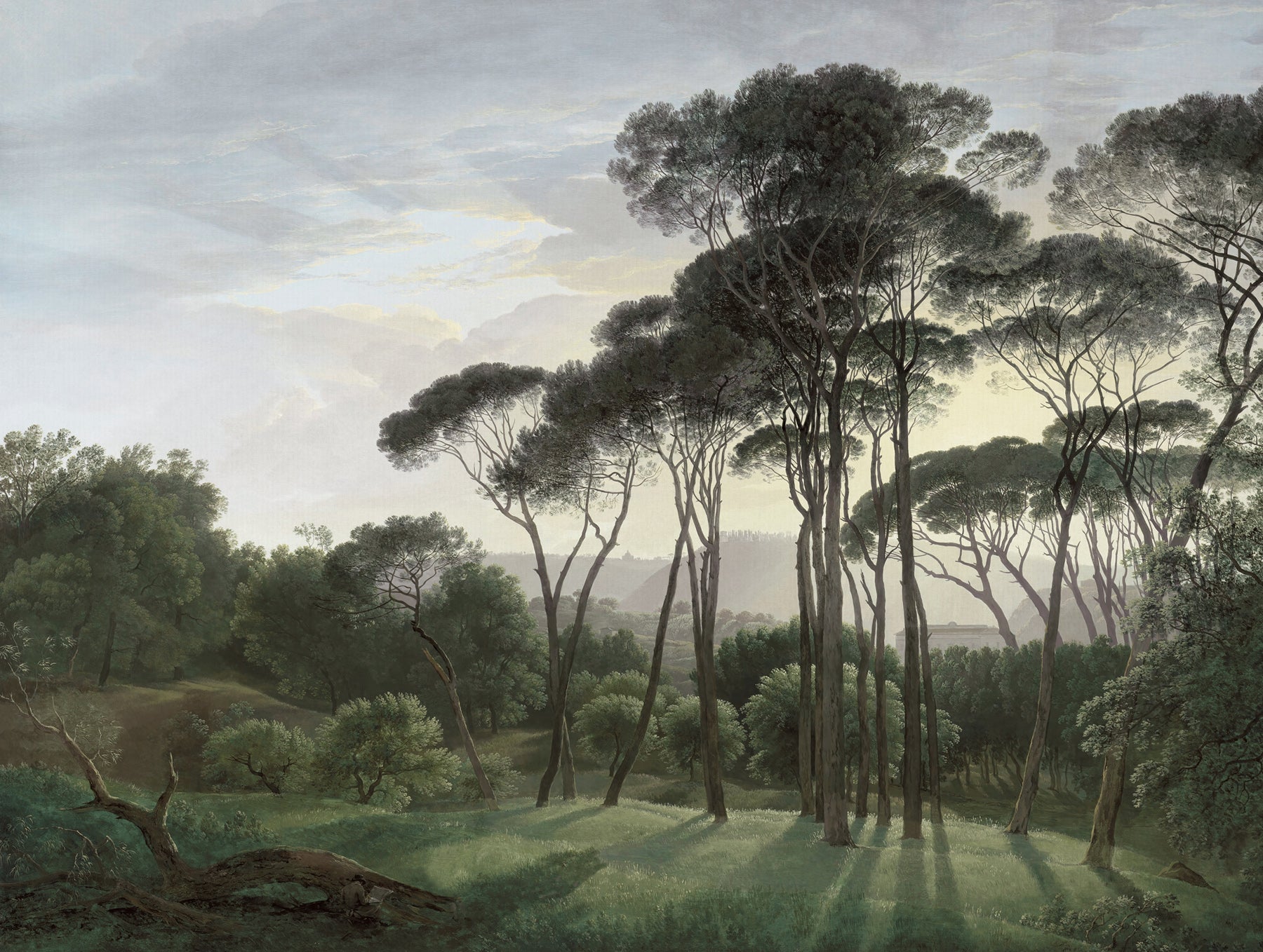 Fototapeta włoski krajobraz zielonym - 371 x 280 cm - SANDERS &amp; SANDERS
