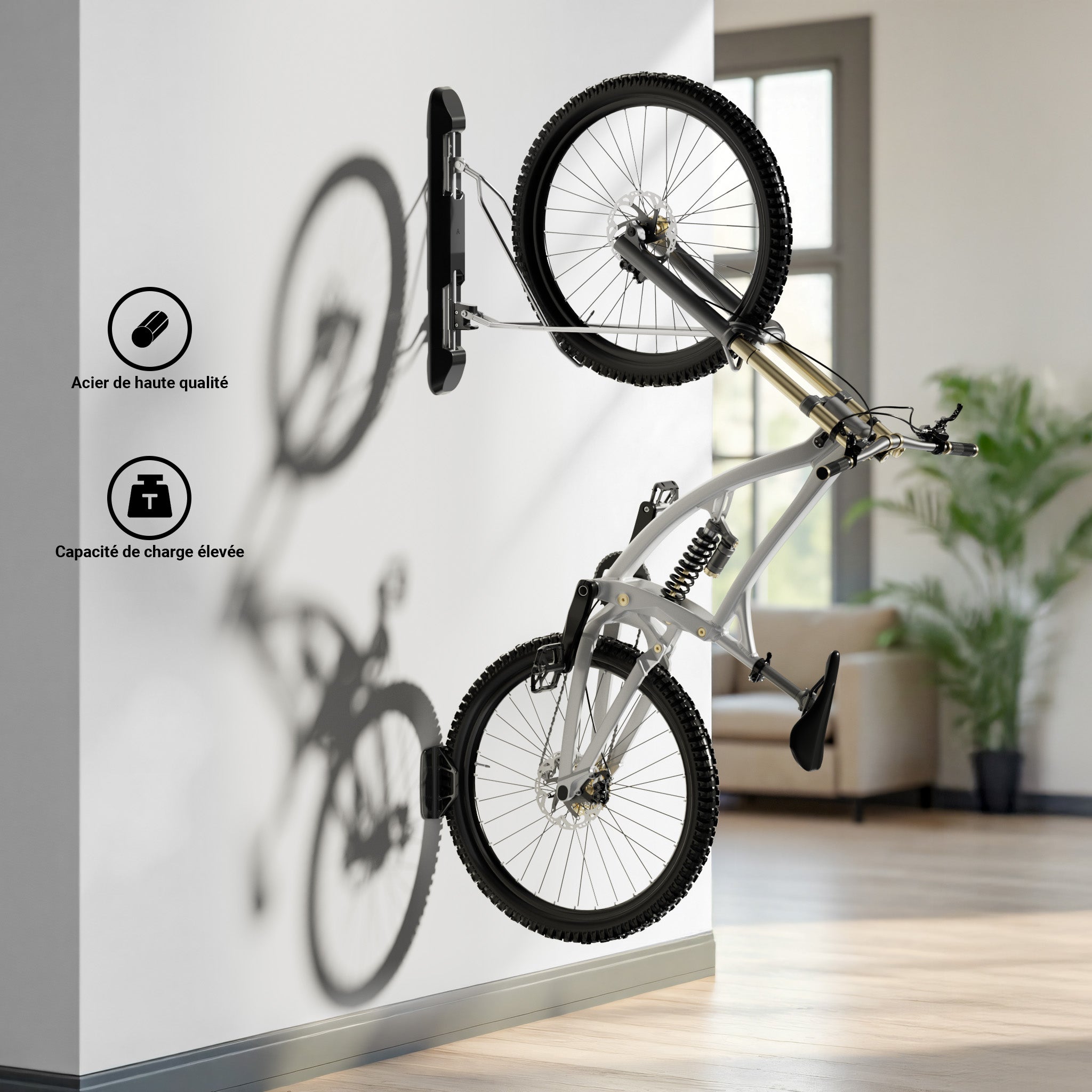 Cuelga Bicis Para Guardar Bicicletas En Poco Espacio Wiltec