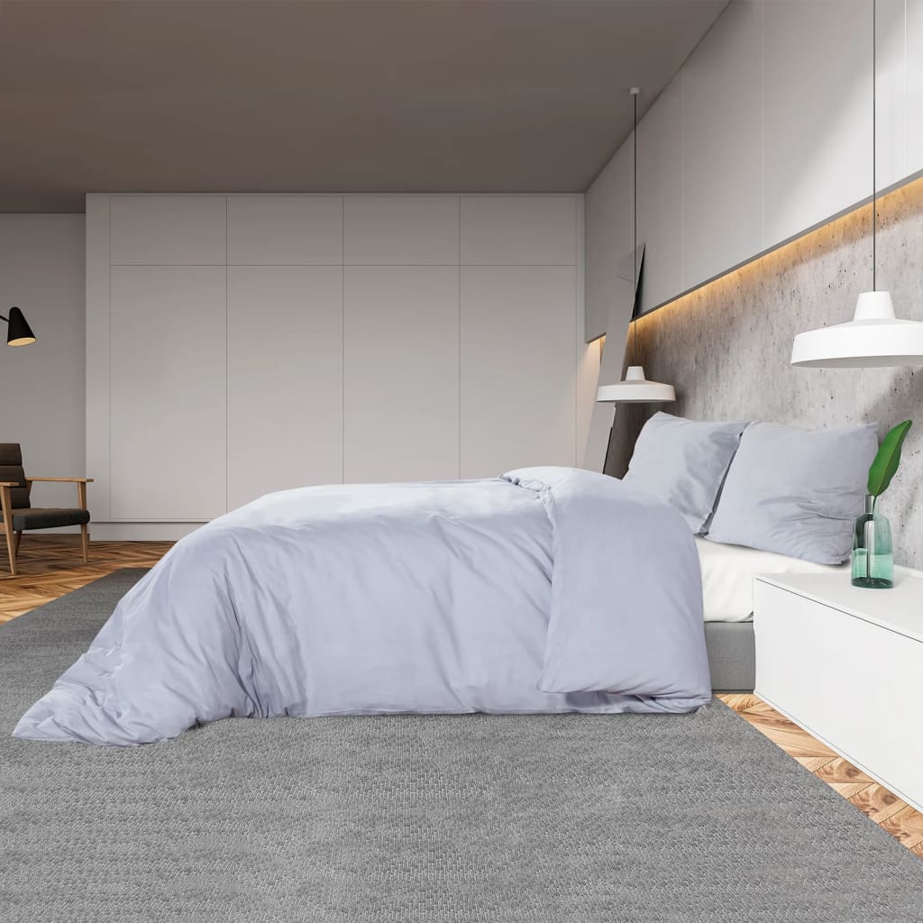 Ensemble de housse de couette Gris 135x200 cm Coton vidaXL - 4