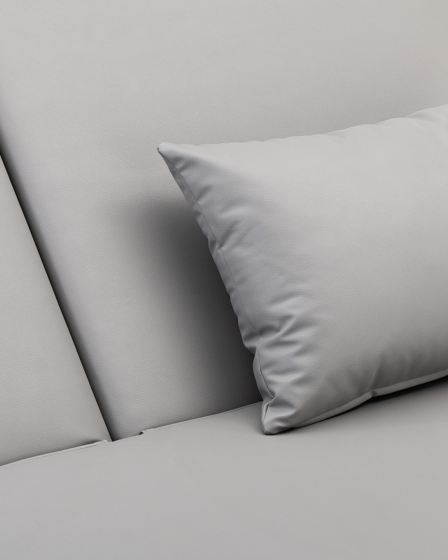 Cama balinesa em alumínio branco e almofadas cinzentas - Balinese - 9