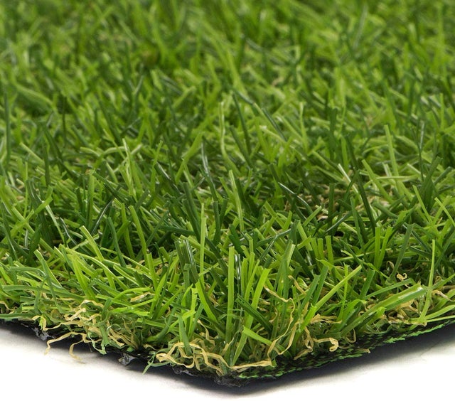 Prato Sintetico Manto Erboso Erba Finta Realistica Giardino 4 Sfumature di Colore Tappeto Erboso Sintetico Anti UV Atossico Drenante 20mm 2x5mt 10mq