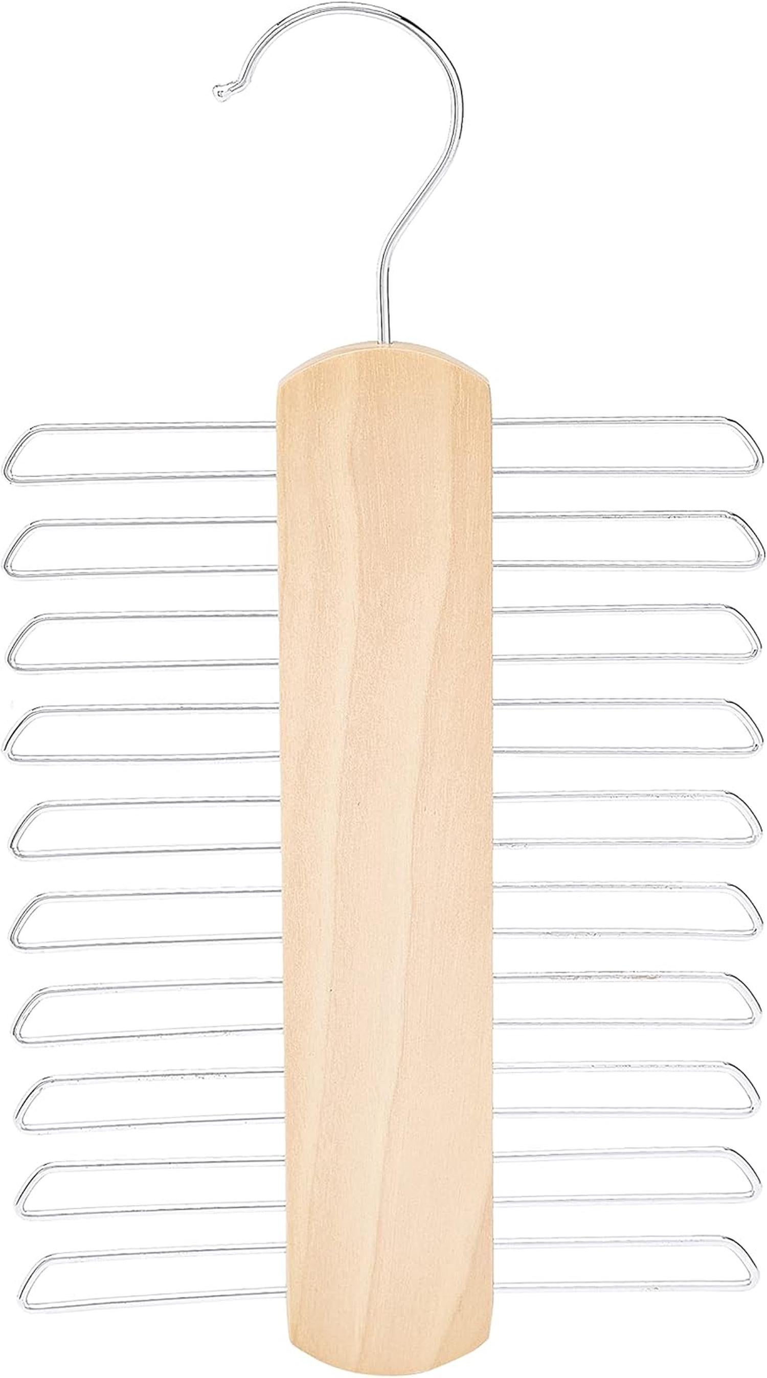 Cintre Pour Soutien Gorge Cintre Cravates Et Ceintures Umo Lorenzo - Bois Noyer, 20 Crochets, Rangement Placard Cintre Soutien Gorge