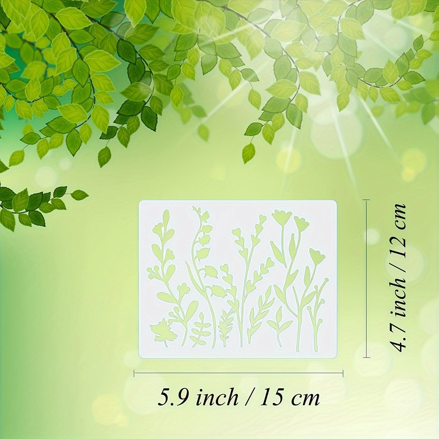 Juego de 12 plantillas reutilizables de flores de cerezo y enredaderas ...