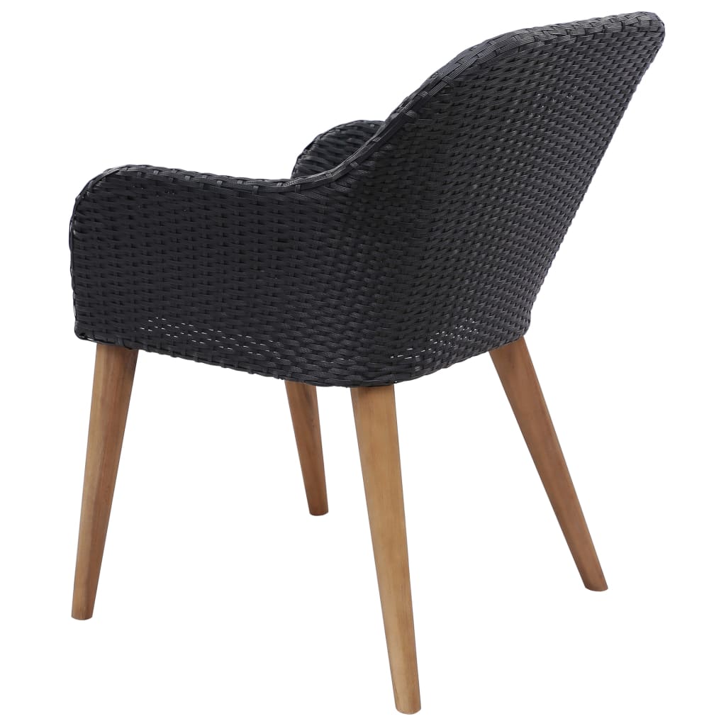 Set da pranzo da giardino mobili da esterno 5 pezzi nero 02_0013865 - 8