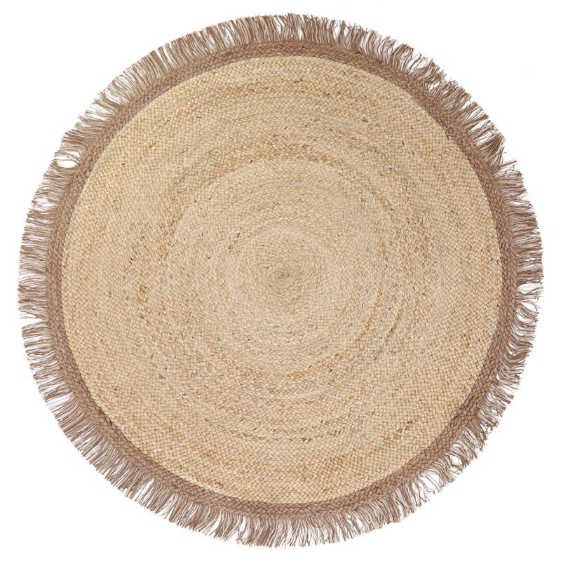 Tapis Rond Jute avec franges D140cm Thar - 2