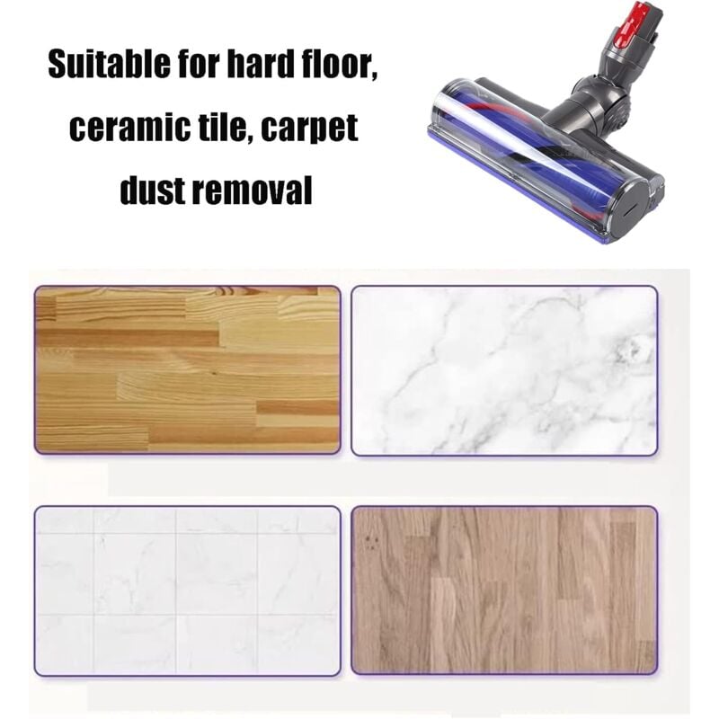 Aspirateur pour Dyson V7 V8 V10 V11 V15, Brosse à Moteur à Couple éLevé, Brosse à Rouleau à EntraîNement Direct, Brosse de Sol - 4